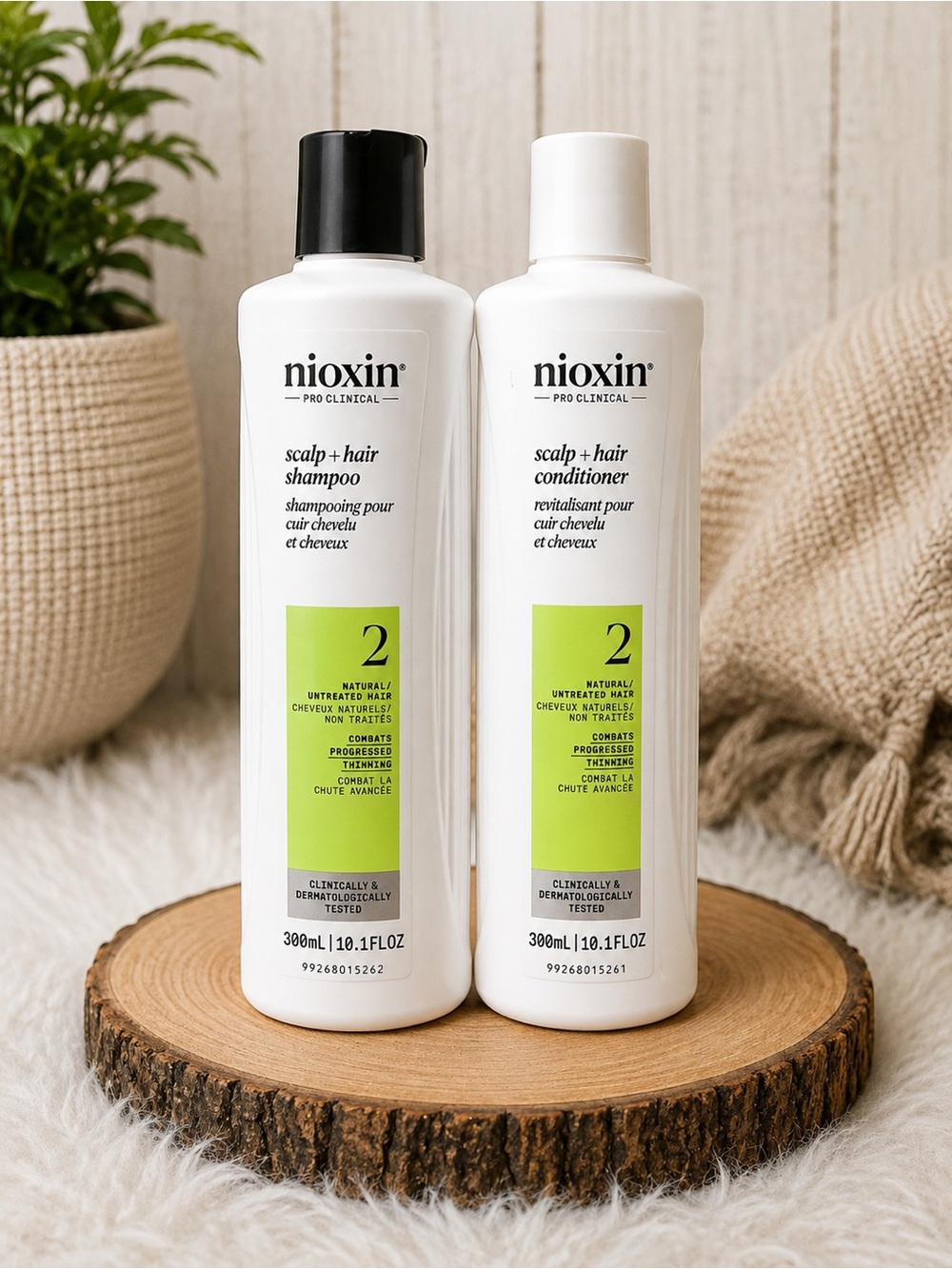 NEW! Nioxin Sys 2 Shampoo & Conditioner Bundle 10.1 oz Thickening Natural Hair